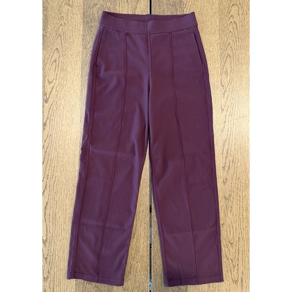 Lululemon Urban Strides Super High Rise Pants Women’s Sz 6 Burgundy Pockets